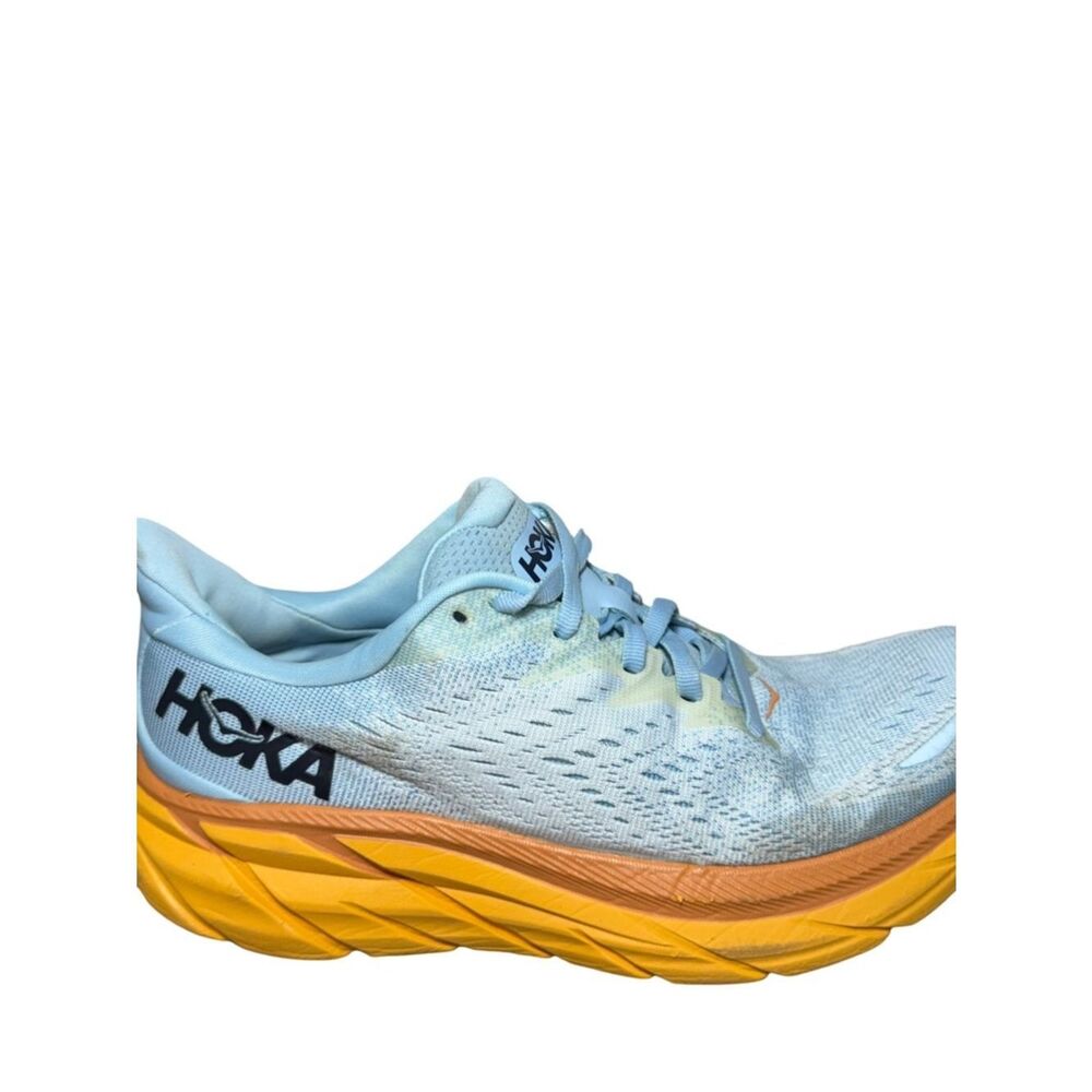 Hoka Women's Light Blue and Yellow Athletic Running Shoe